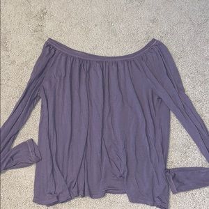 Amade purple top with cross open back